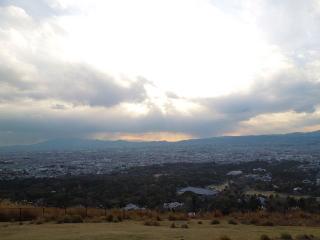 若草山から見た奈良の景色